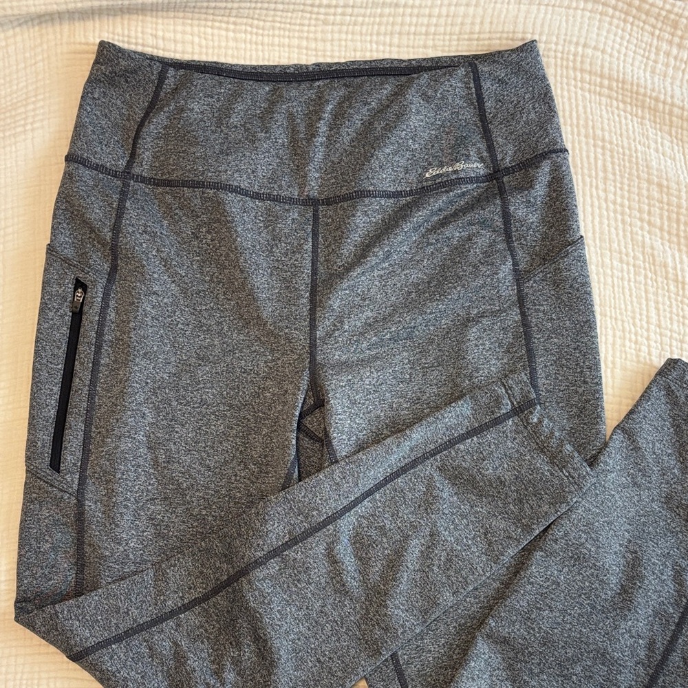 Eddie Bauer Charcoal Leggings with Zipper Detail